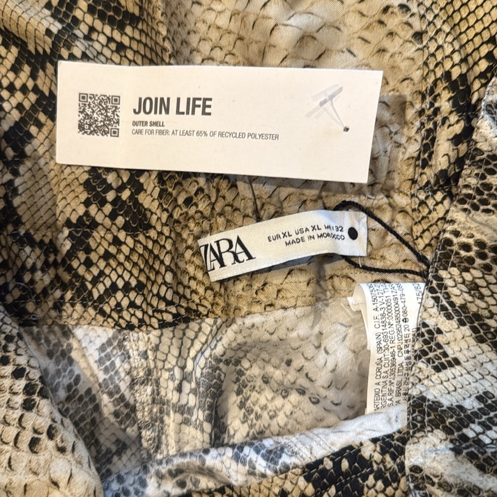 Zara Snake Print Wide Leg Pants - Picture 6 of 9